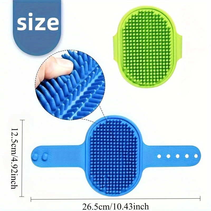 Silicone Dog Bath Brush – Pet Massage & Shampoo Scrubber Pet Grooming Brush Babs