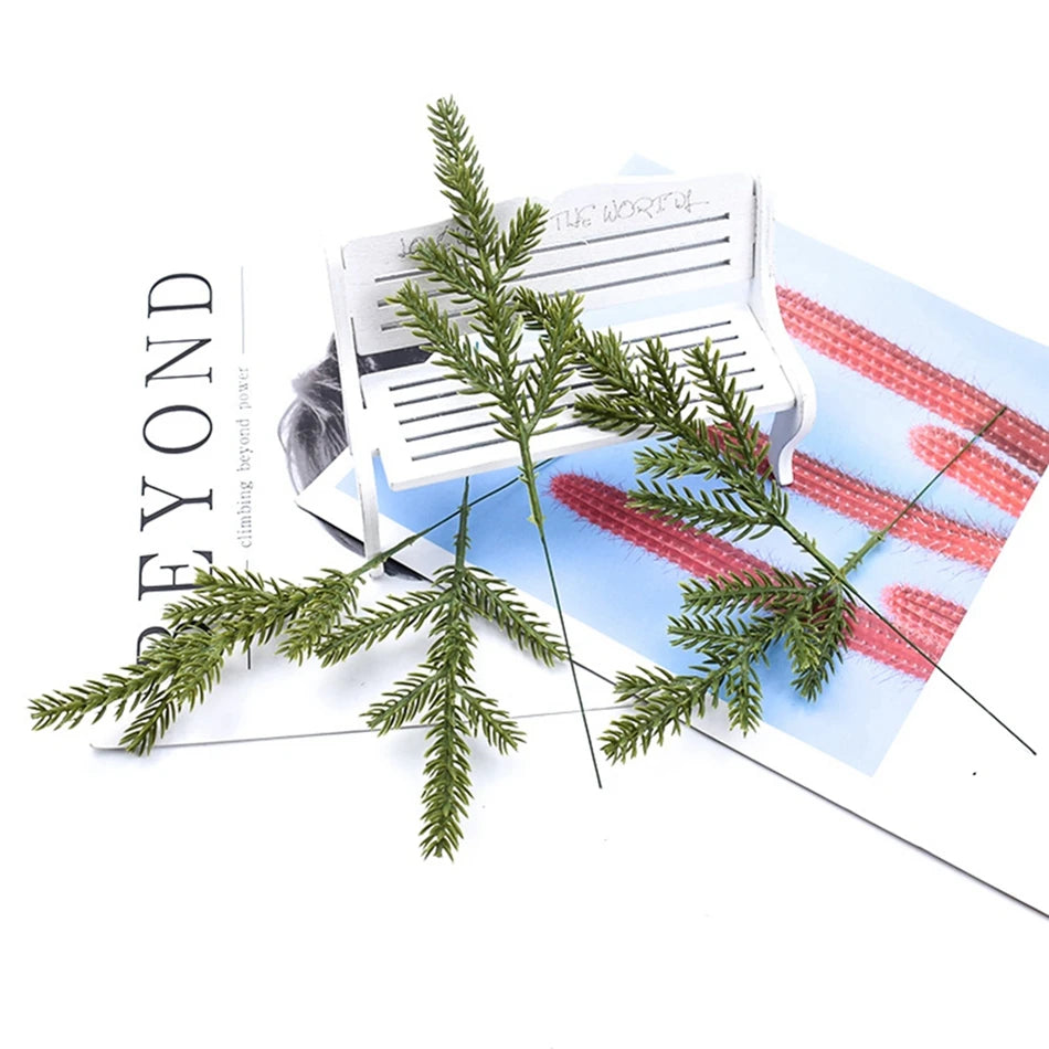Artificial Pine Needle Branches 10/20pcs – Christmas Decor Artificial Pine Branches Babs