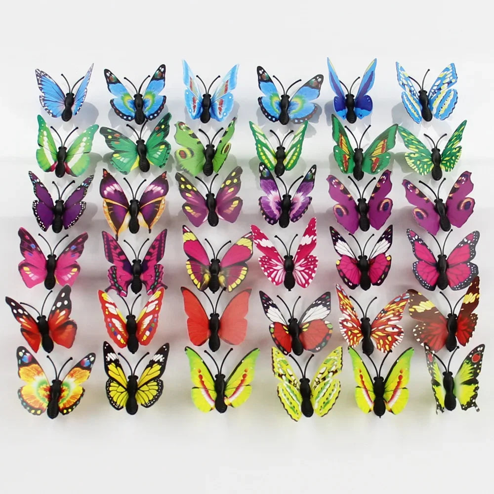 50PCS 3D Butterfly Wall Decals DIY Home Decor Stickers 4.5cm Wall Decal Stickers Babs