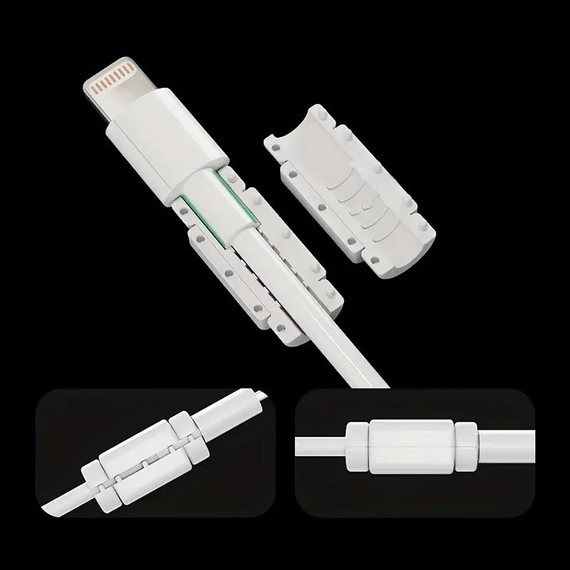 8-Pack Silicone Cable Protectors for USB & Phone Chargers Cable Protector Babs