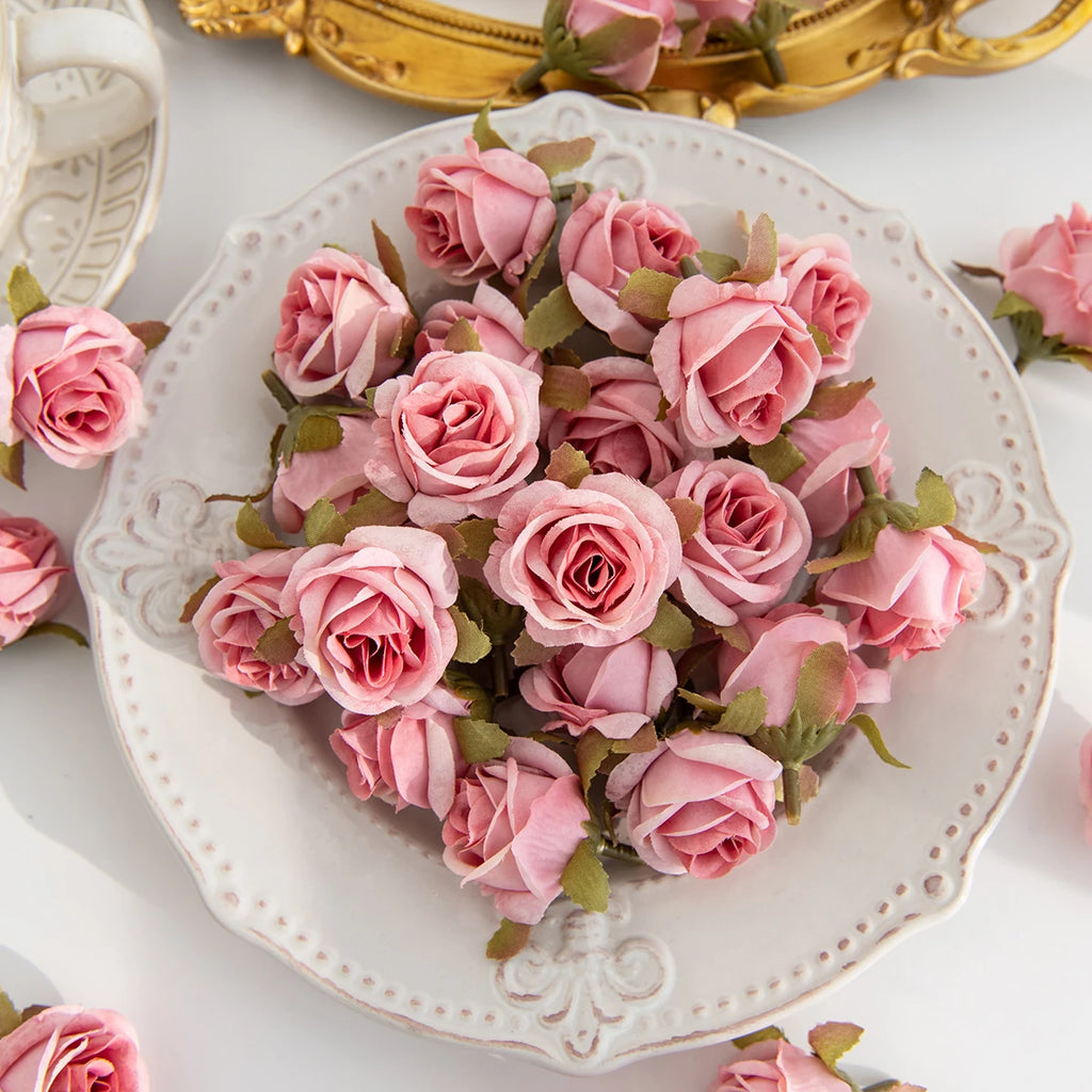 Artificial Silk Rose Flower Heads for Wedding & Home Décor Artificial Silk Flowers Babs Color 6 20pcs