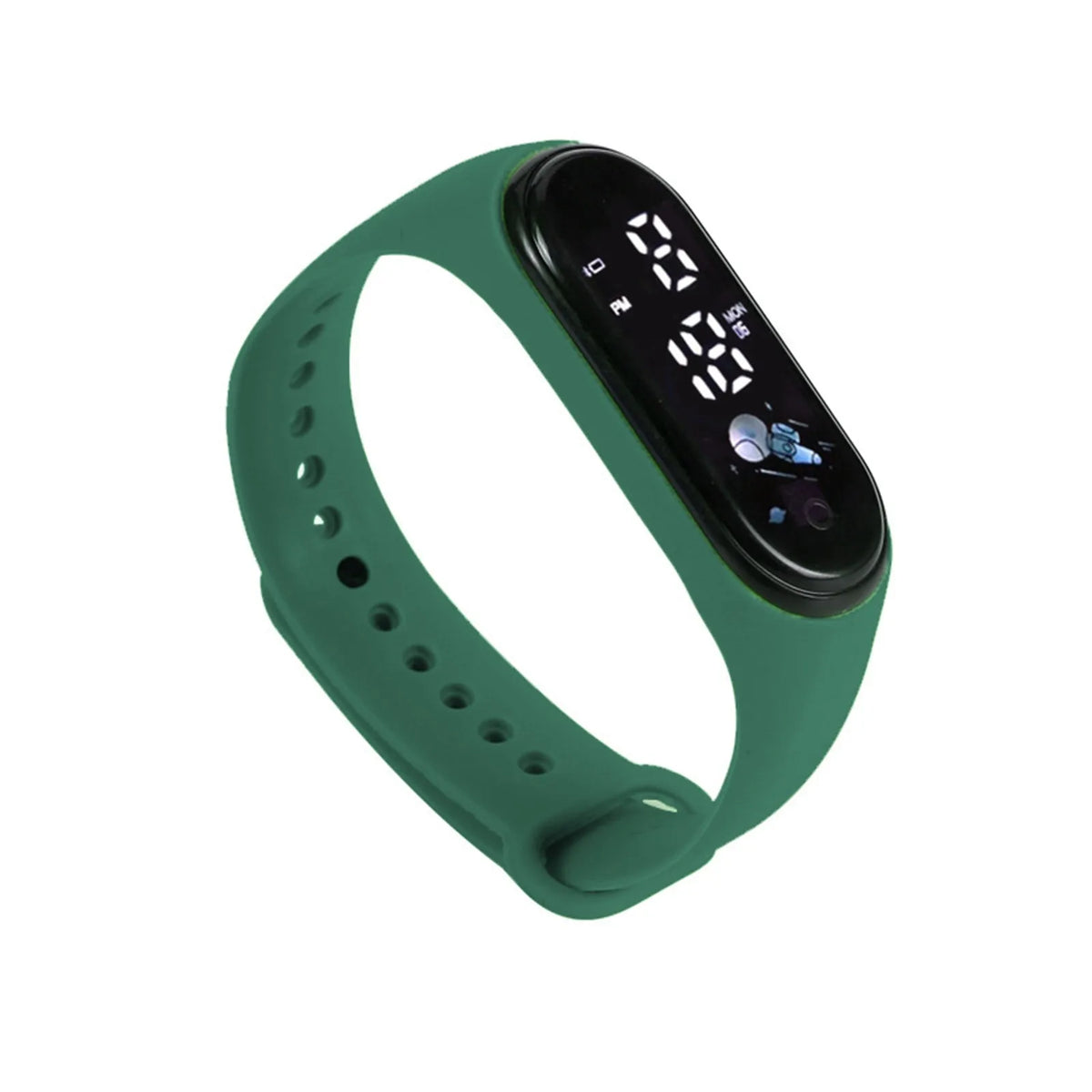 Kawaii Kids Digital Watch – Silicone Sports Watch Boys & Girls Kids Digital Watch Babs Dark Green
