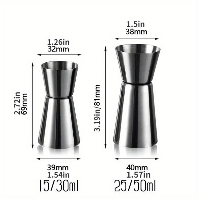 Stainless Steel Dual Shot Jigger Cocktail Measure Cup Cocktail Jigger Babs