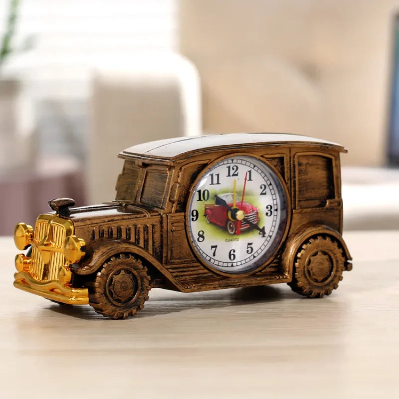 Retro Car Alarm Clock Antique Engine Desk Decor – Gift Idea Decorative Alarm Clock Babs
