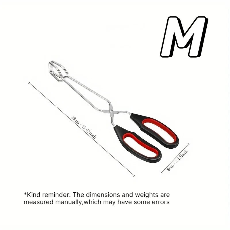 Stainless Steel BBQ Tongs – Non-Slip Long Handle Grilling Clip BBQ Grilling Tongs Babs M