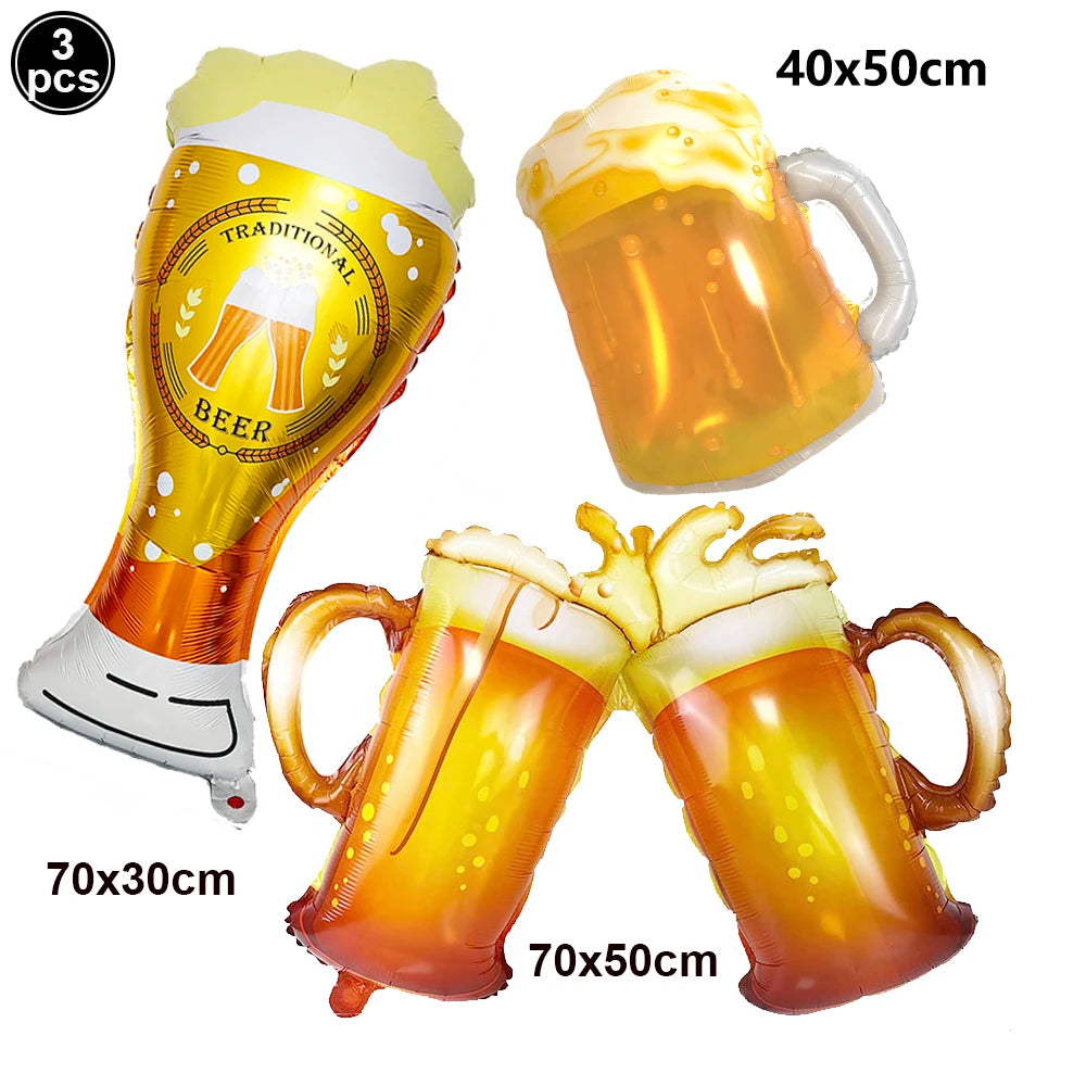 Summer Drink Foil Balloons – Beer, Wine & Cocktail Party Decor Party Foil Balloons Babs 3pcs As pictures show