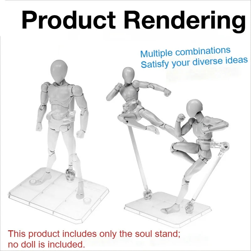 Acrylic Figure Display Stand for Gundam 1/144 & 6-Inch Models Figure Display Stand Babs