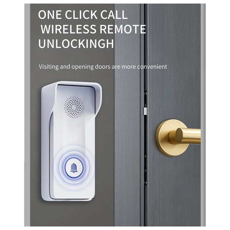 800M Wireless Intercom Doorbell | Two-Way Voice & Remote Unlock Wireless Intercom Doorbell Babs Black