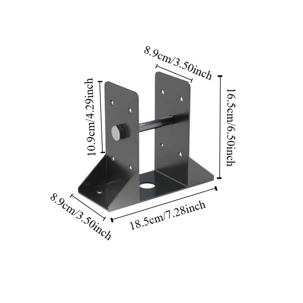 Heavy-Duty Steel Deck Railing Post Bracket 4x4 & 6x6 Inch Railing Post Bracket Babs