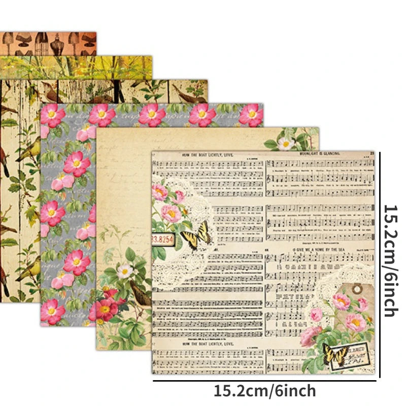 Christmas Vintage Scrapbook Paper Pad 6x6 – 24 Single-Sided Sheets Scrapbook Paper Pad Babs
