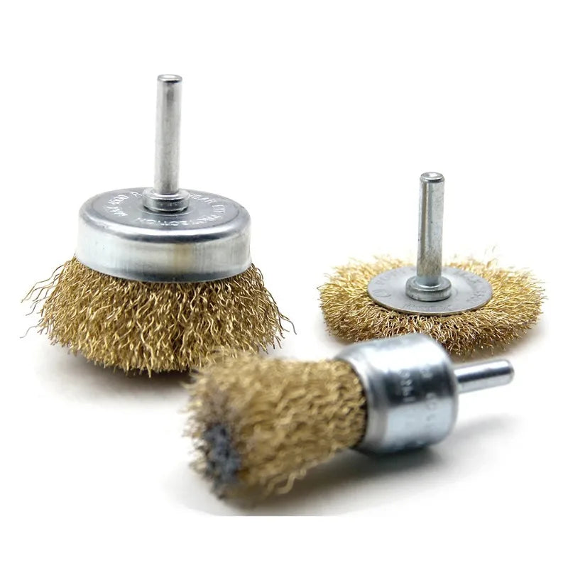 3-Piece Wire Brush Set for Electric Drill – Rust Removal & Polish Wire Brush Drill Set Babs
