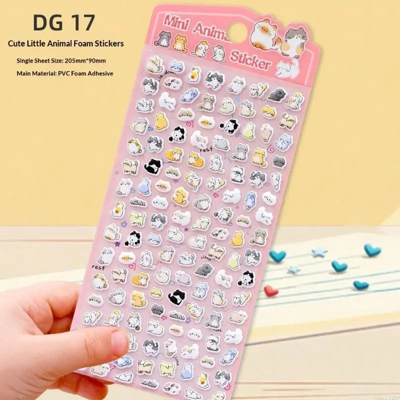 Kawaii Cat & Panda 3D Foam Stickers – DIY Scrapbook Decals Decorative Craft Stickers Babs A1