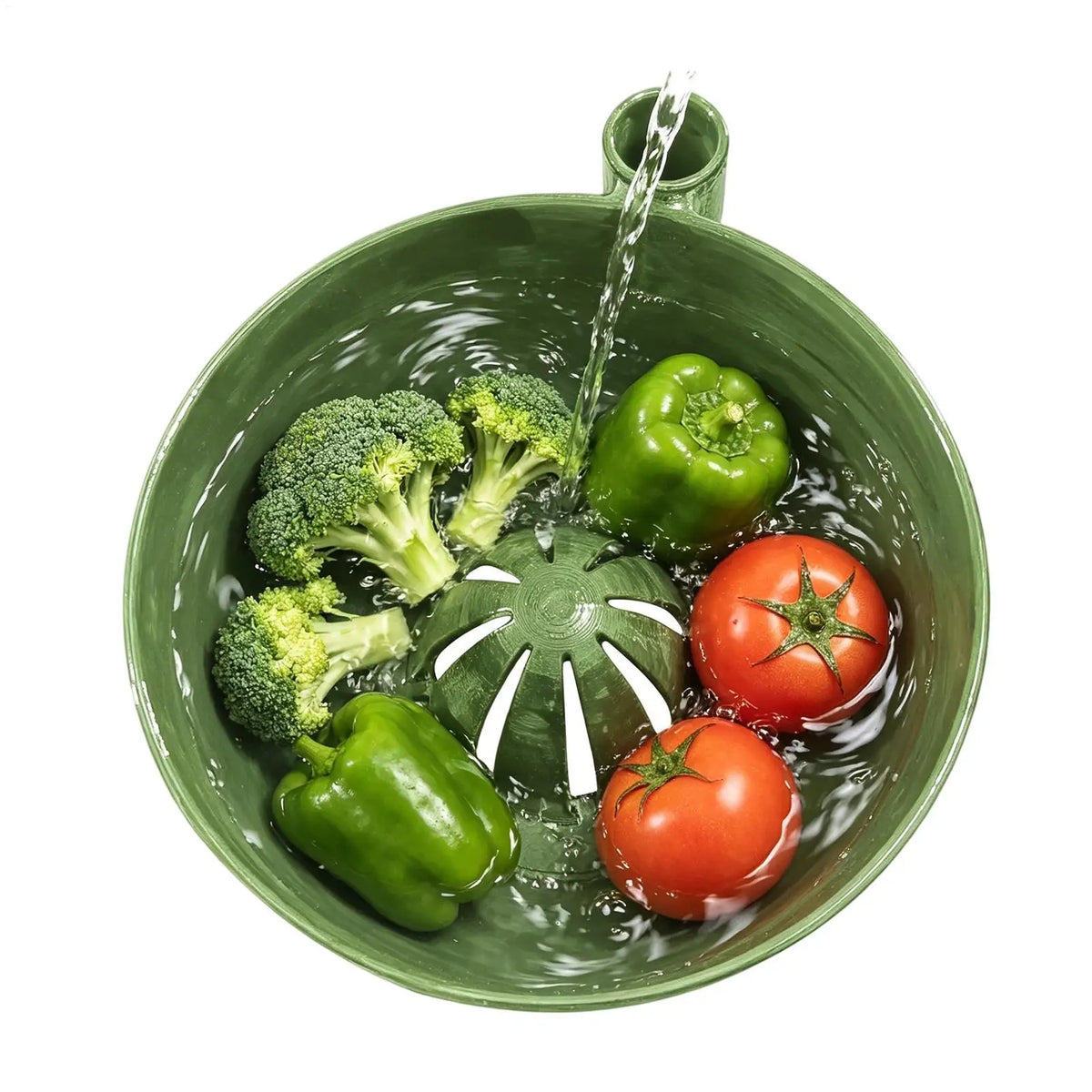Self-Spinning Fruit Washing Bowl – Quick Drain Large Berry Bowl Fruit Washing Bowl Babs