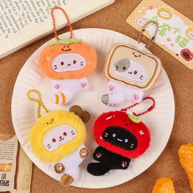 Plush Cat Keychain Pendant Pair – Cute Kitten Gift & Bag Charm Plush Keychain Pendant Babs