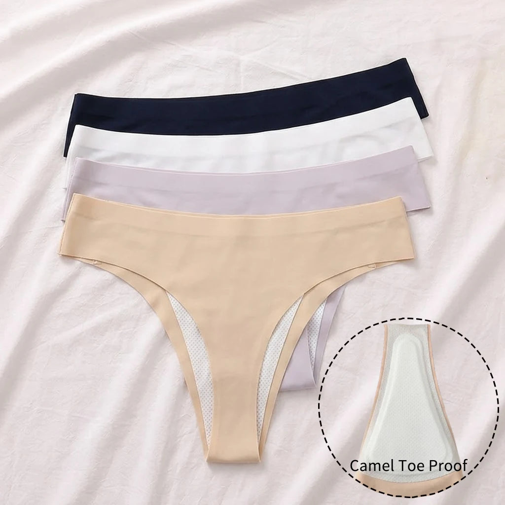 Women's Seamless No-Show Anti Camel Toe Thong Panties Seamless Thong Panties Babs