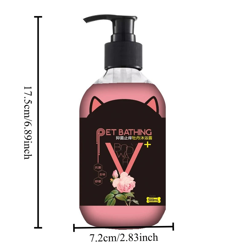 Pet Shampoo Shower Gel – Cat & Dog Deodorizing Hair Care Pet Shampoo Babs Peony