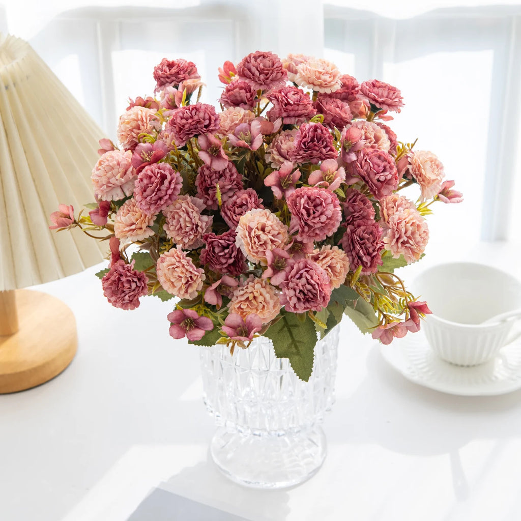 Artificial Silk Carnation Bouquet for Wedding & Home Décor Artificial Flowers Babs