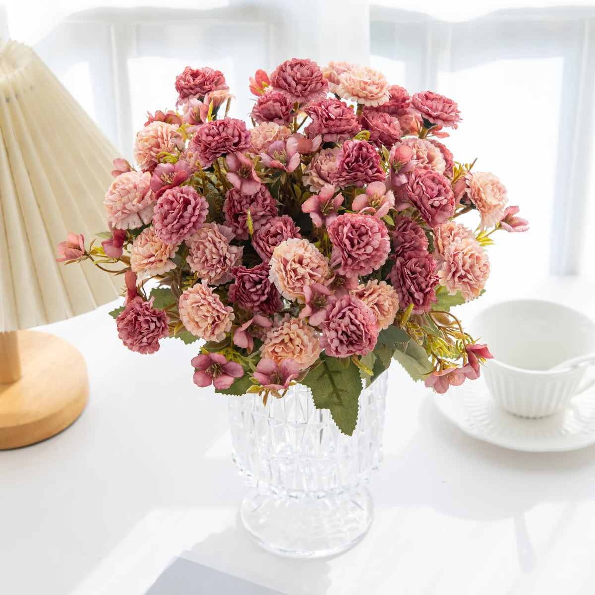 Artificial Silk Carnation Bouquet for Wedding & Home Décor Artificial Flowers Babs