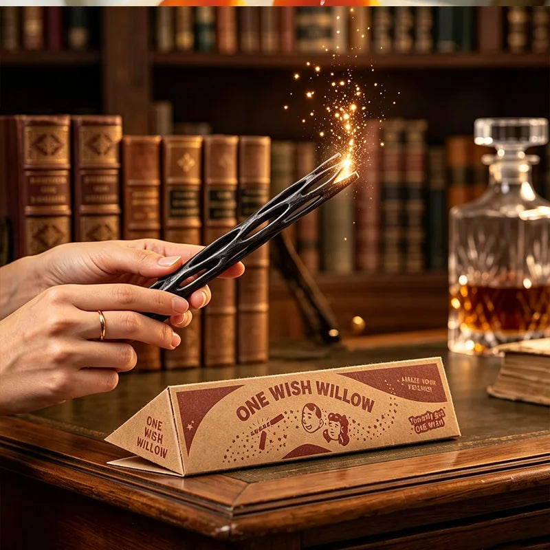3D Printed Black Willow Magic Stick Ornament – Retro Gift Decorative Figurine Babs
