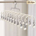 20-Clip Stainless Steel Sock Drying Rack – Indoor & Outdoor Sock Drying Rack Babs White