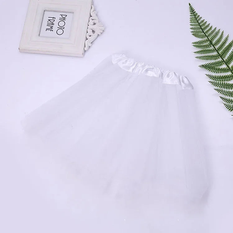 Girls Pink Tutu Skirt | Princess Party & Birthday Ball Gown Girls Tutu Skirt Babs white for 6-10 years old