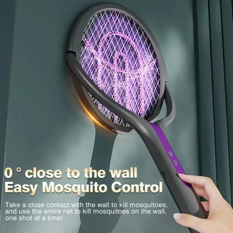 2-in-1 Electric Mosquito Swatter with LED Lamp | USB Rechargeable Electric Bug Zapper Babs