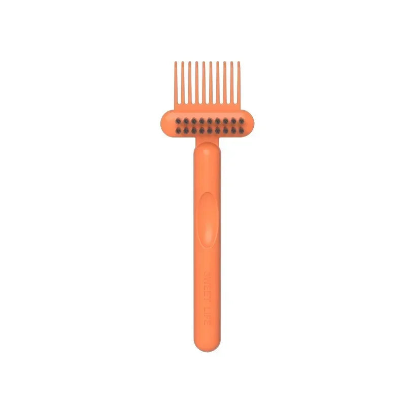 2-in-1 Comb Cleaning Brush – Hair & Dust Remover Tool Comb Cleaning Brush Babs Orange