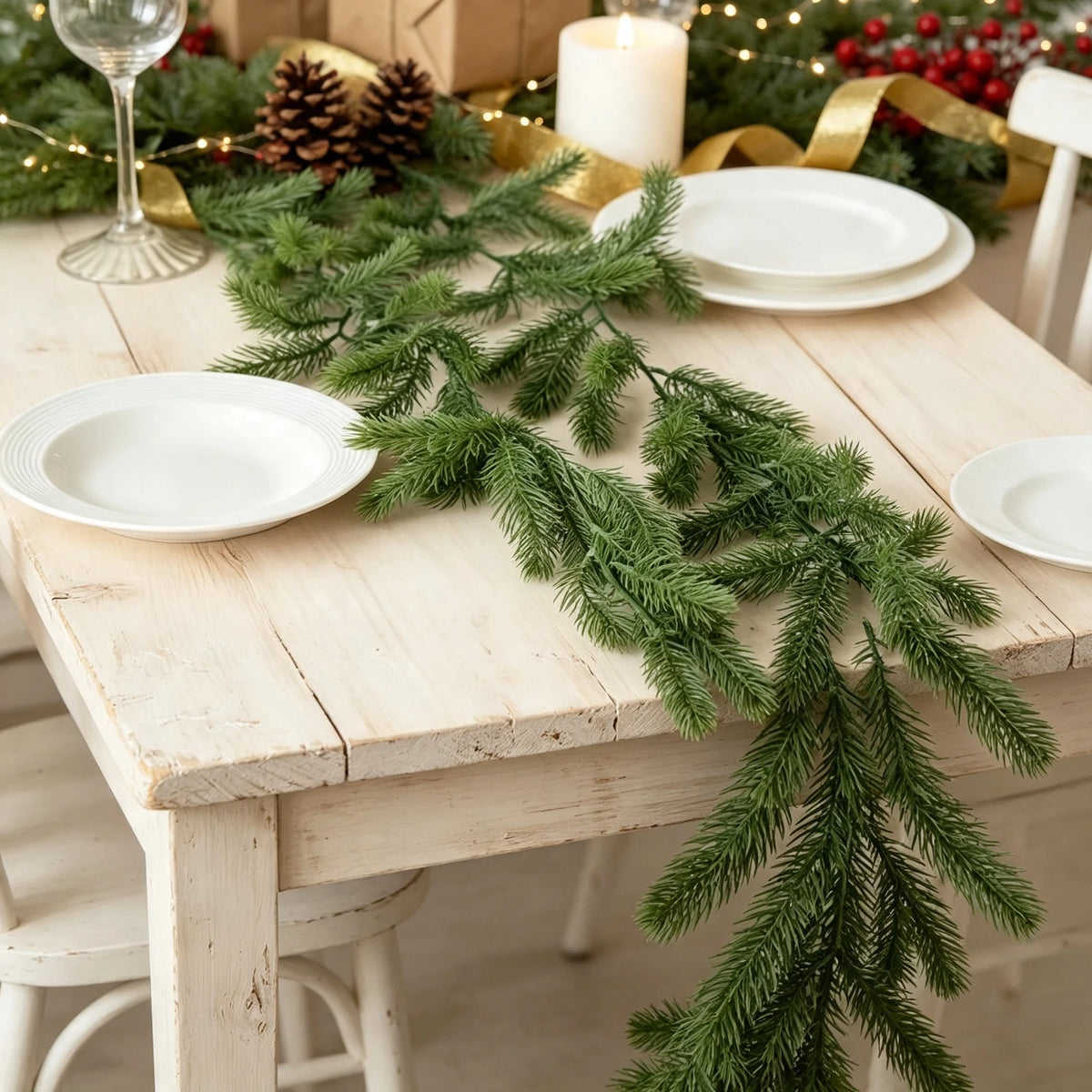 Artificial Pine Needle Vine Garland 2/4 Pcs – 180cm Decor Artificial Vine Garland Babs