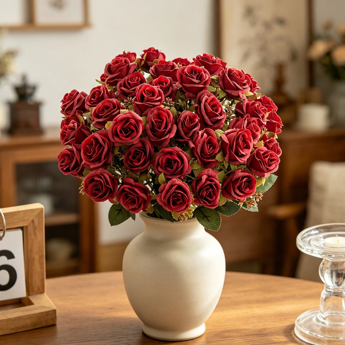 Silk Artificial Carnation Rose Bouquet – Wedding & Home Decor Artificial Flower Bouquet Babs