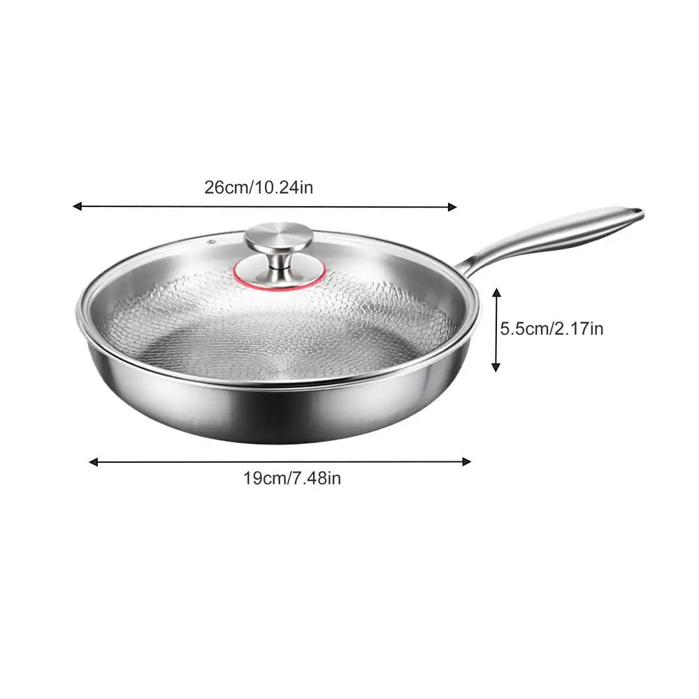 Titanium Non-Stick Frying Pan with Glass Lid – 26/28/30cm Titanium Frying Pan Babs 26cm