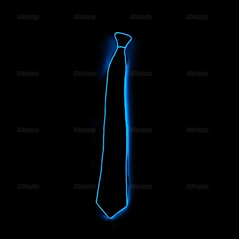 LED Flashing Jazz Cap Glow Hat – Unisex Party Costume Set LED Costume Hat Babs blue tie