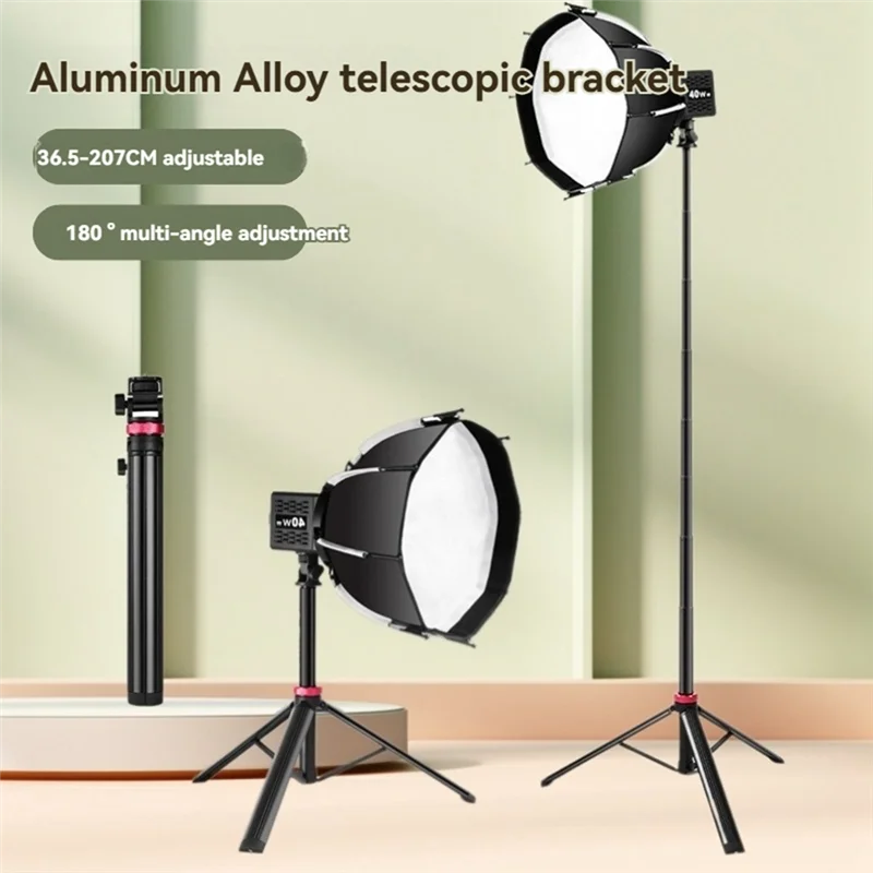 Portable Extendable Tripod Light Stand – 360° Ball Head, 1/4" Mount Camera Tripod Stand Babs