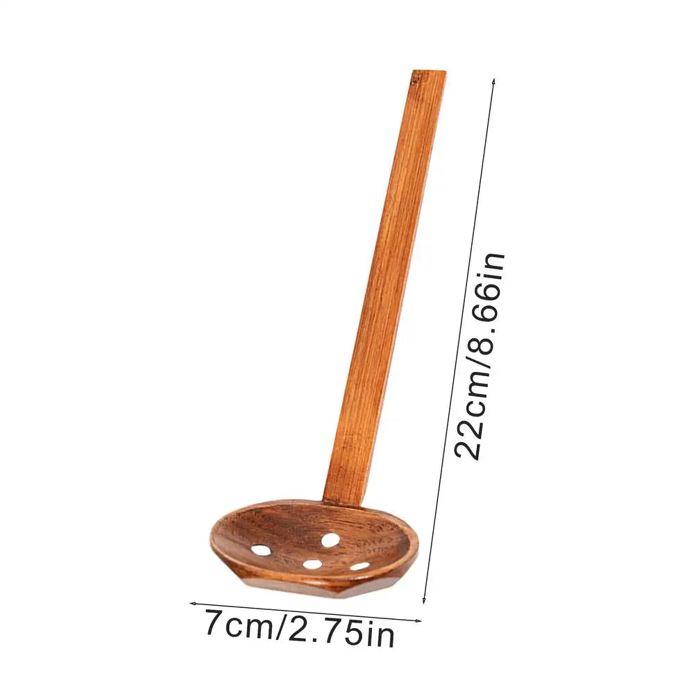 Wooden Ramen Spoon – Nanmu Turtle Shell Hot Pot Ladle Wooden Ramen Spoon Babs slotted spoon