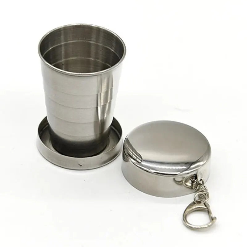 Stainless Steel Folding Telescopic Cup | Portable Camping Cup Folding Camping Cup Babs