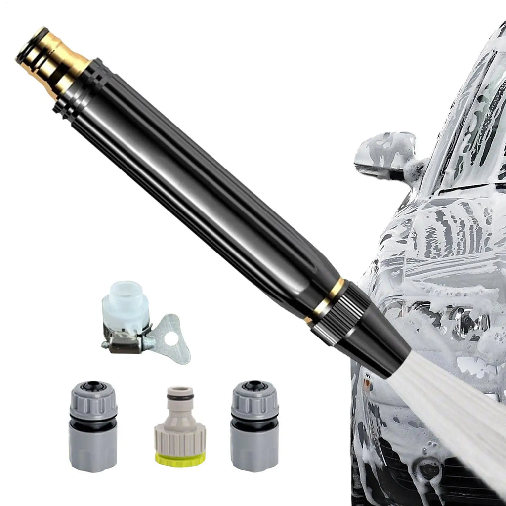 Metal Garden Hose Spray Nozzle – Adjustable Multi-Flow Garden Hose Nozzle Babs