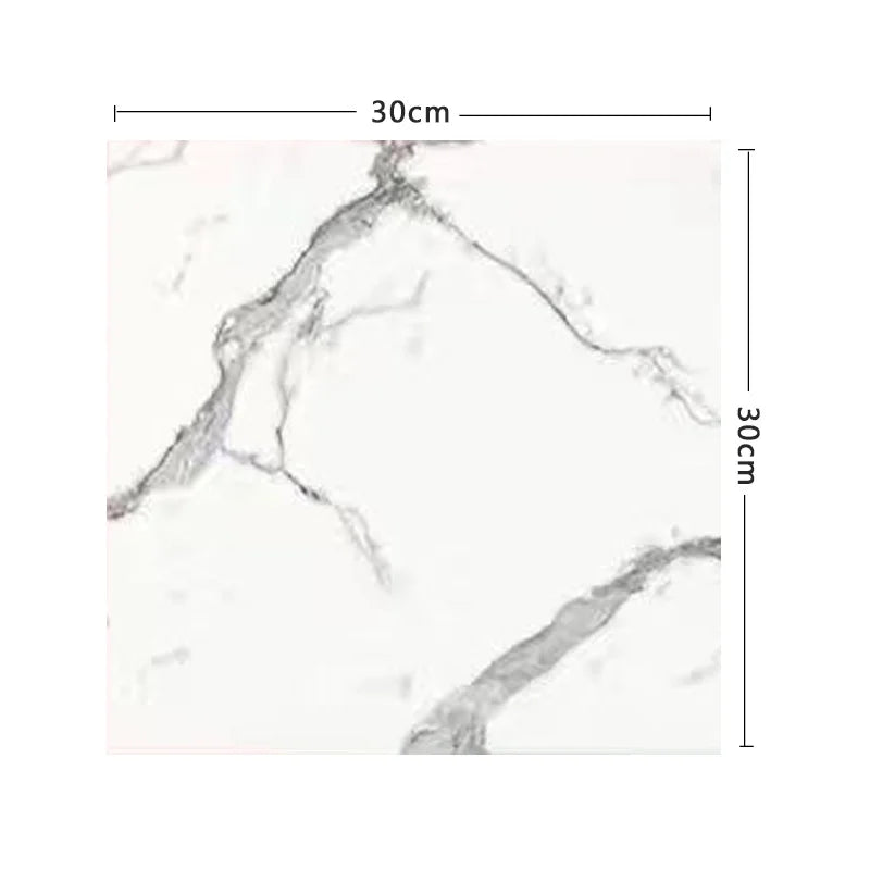 10pcs Self-Adhesive Marble PVC Tile Wall Stickers 30×30cm Peel & Stick Wall Tiles Babs 6177 10pcs-30x30cm
