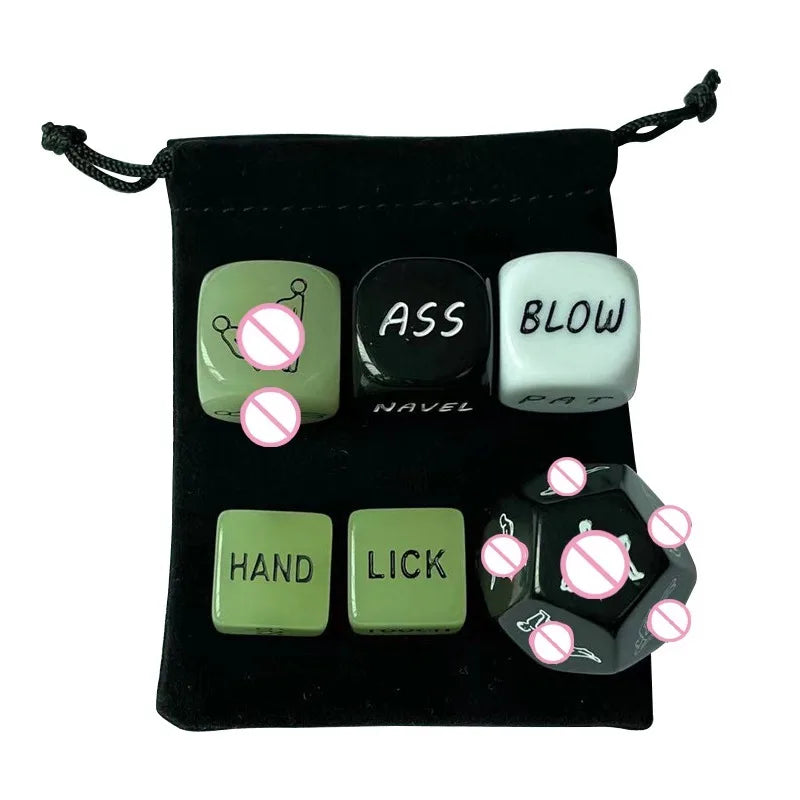 Noctilucent Couples Dice Set – Romantic Party Game Toy Couples Dice Game Babs
