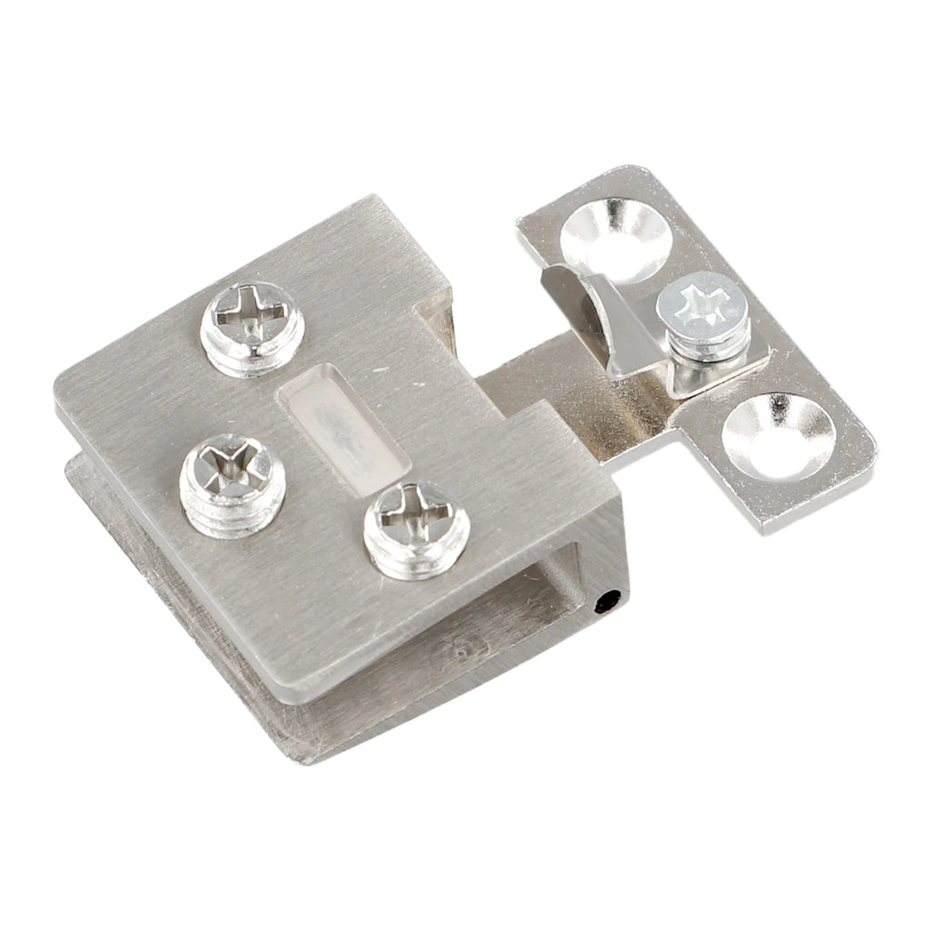 Zinc Alloy Glass Cabinet Door Hinge with Screws | Black & Silver Cabinet Door Hinge Babs