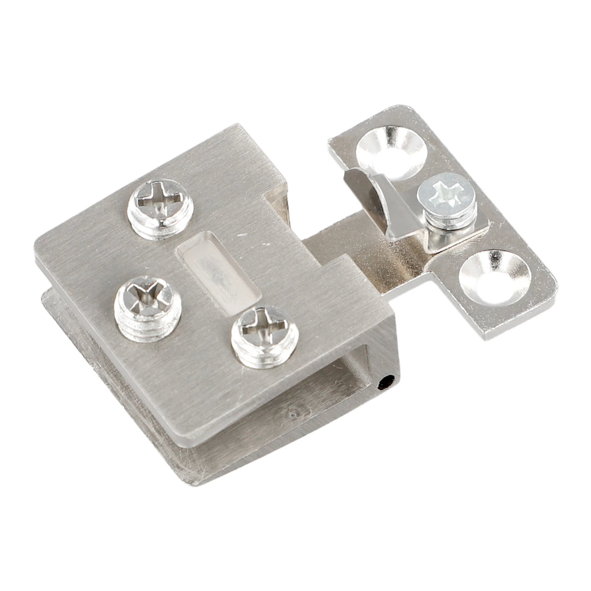 Zinc Alloy Glass Cabinet Door Hinge with Screws | Black & Silver Cabinet Door Hinge Babs