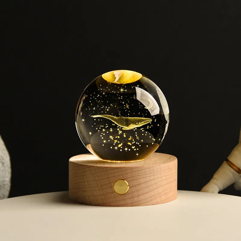 Saturn 3D Crystal Sphere Lamp – 6CM Galaxy Glass Ball Décor Decorative Sphere Lamp Babs 17-YLJY 6x6CM