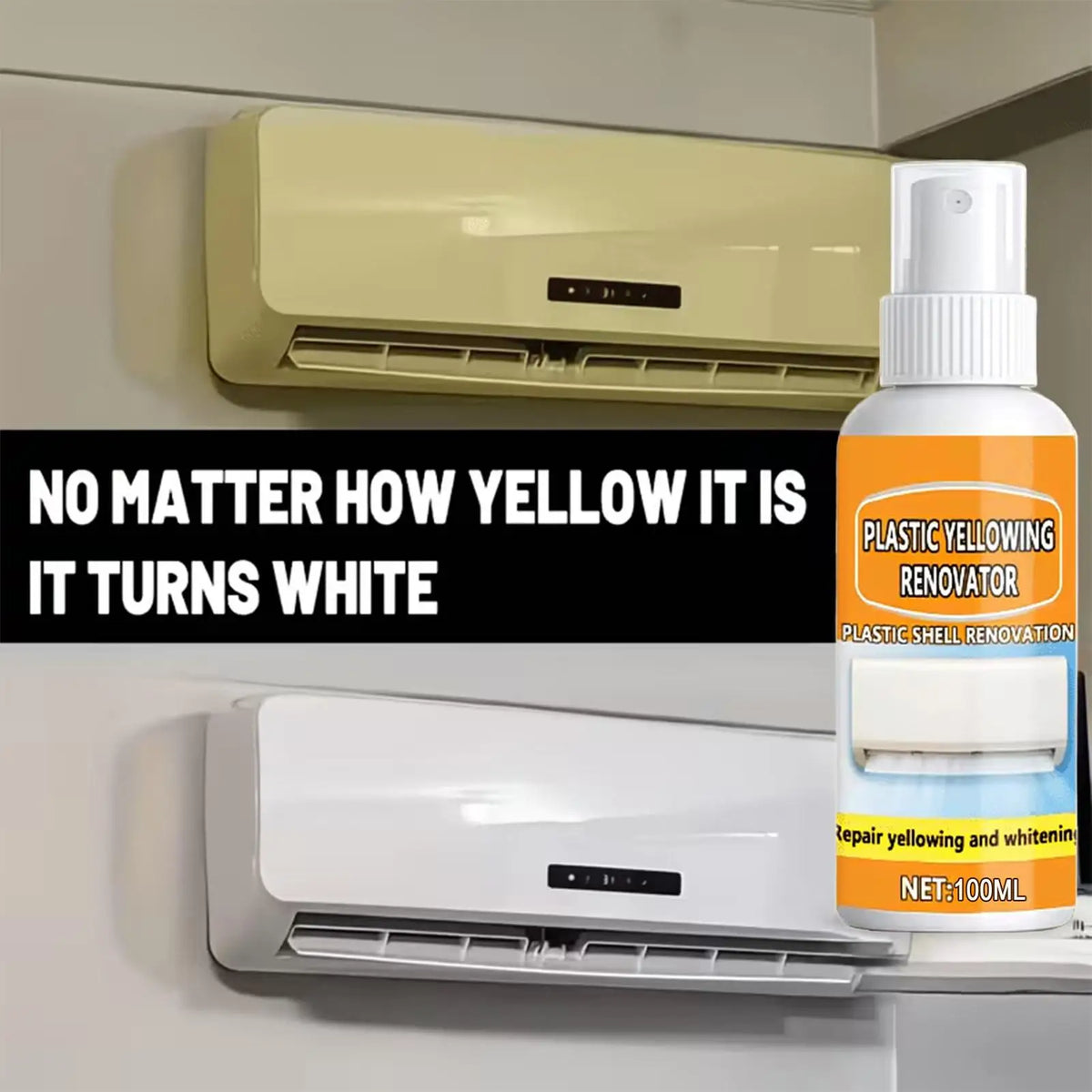 Plastic Yellowing Remover Spray – Anti-Oxidation Cleaner Surface Cleaning Spray Babs