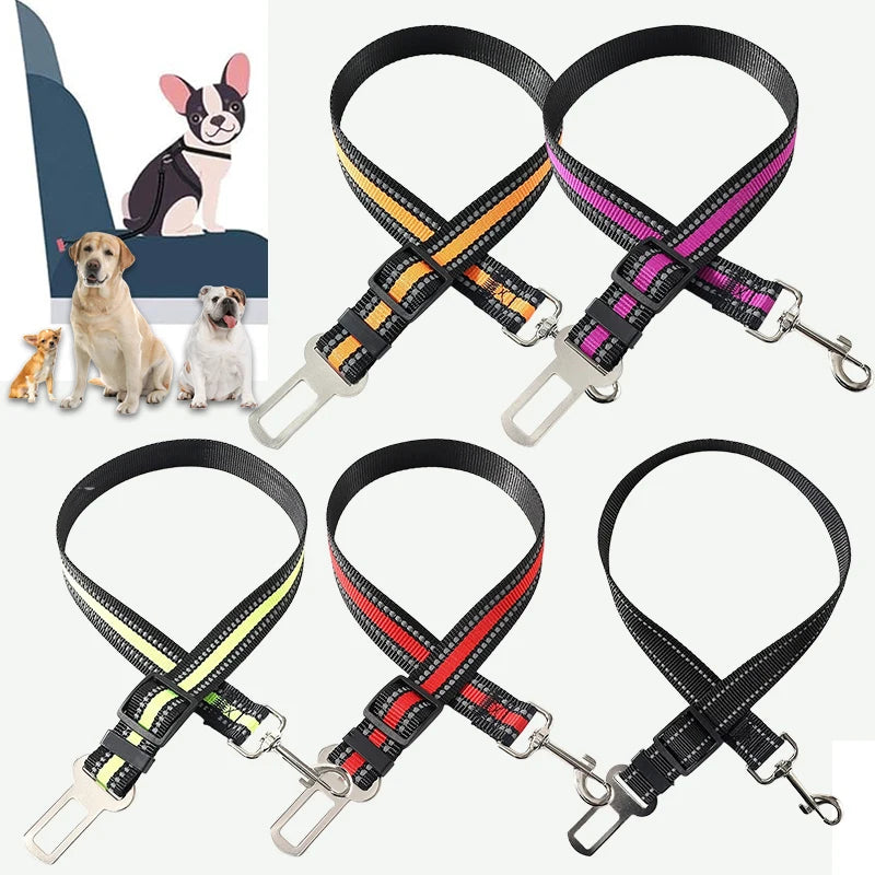 Adjustable Dog Car Seat Belt – Harness & Collar, All Dog Sizes Dog Car Seat Belt Babs