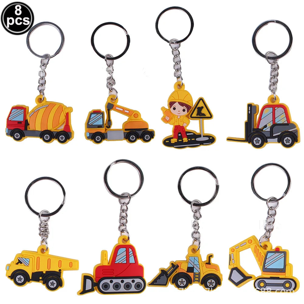 Construction Cake Toppers – Dump Truck & Excavator Party Decor Cake Toppers Babs DEEP BLUE