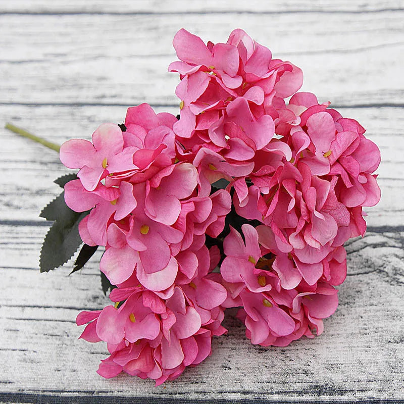 Silk Hydrangea Artificial Flowers for Wedding & Home Décor Artificial Silk Flowers Babs rose red 1pc