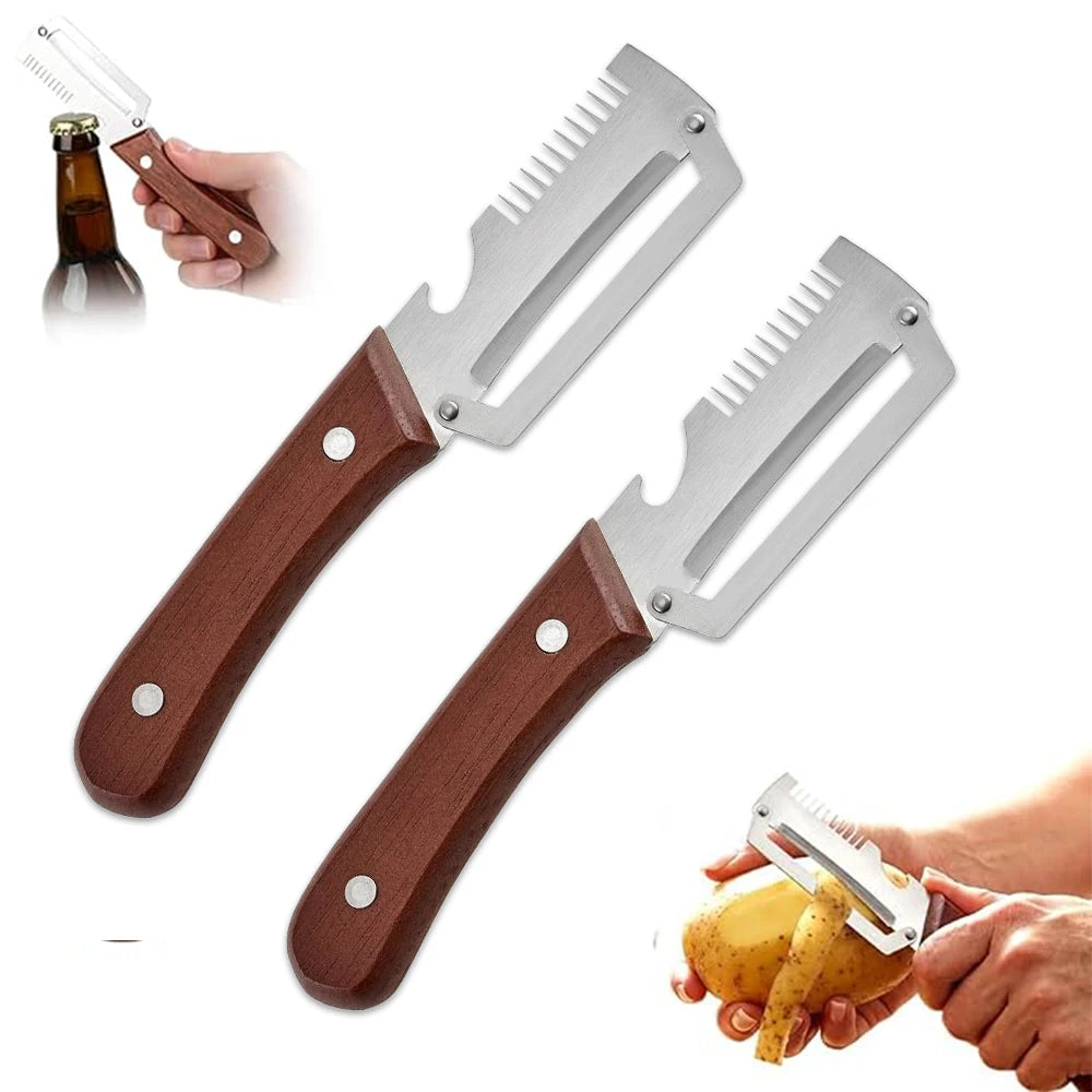 3-in-1 Stainless Steel Vegetable Peeler with Bottle Opener Vegetable Peeler Babs