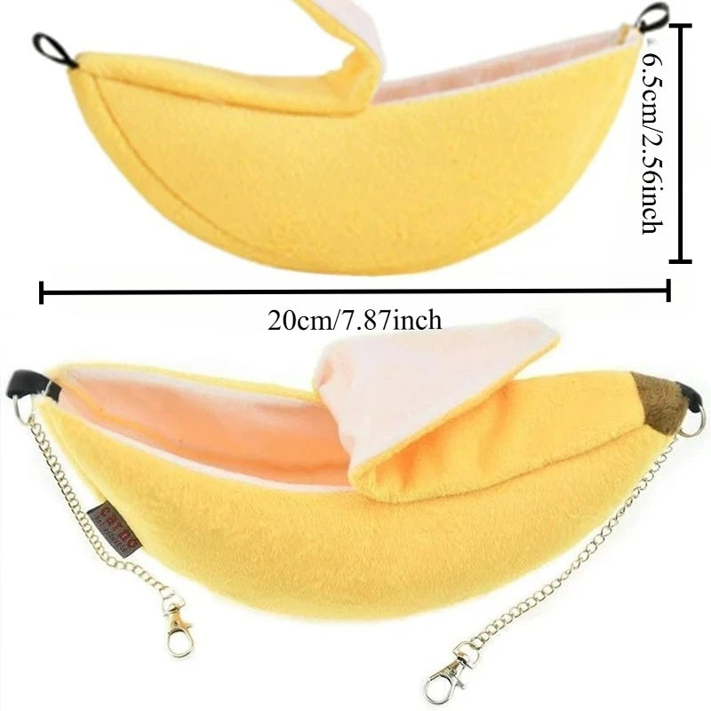 Banana Hammock Bed for Hamsters, Sugar Gliders & Small Pets Small Pet Hammock Bed Babs 1pc