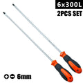 DAZZLEEX 12-Inch Extra Long Magnetic Screwdriver Set Extended Screwdriver Babs 2pcs set
