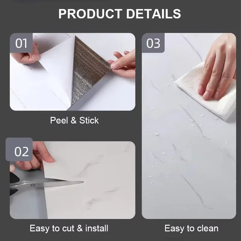 Self-Adhesive Marble PVC Floor & Wall Stickers 30x30cm Wall & Floor Stickers Babs