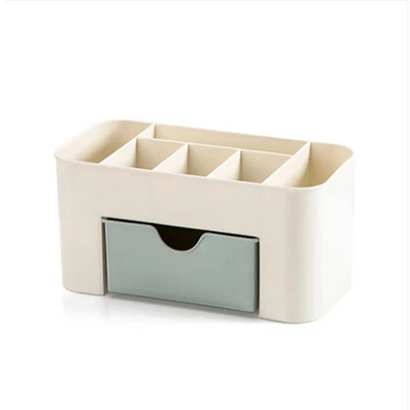 Makeup & Jewelry Storage Box with Drawer Organizer Makeup Storage Organizer Babs Blue