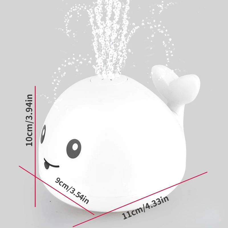 Baby Whale Bath Toy – LED Light Up Induction Water Squirt Baby Bath Toy Babs